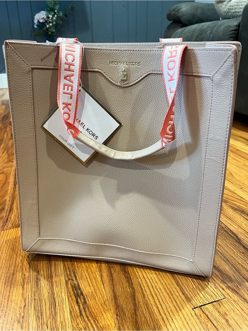Michael Kors Limited Edition Tote Bag NWT Blush Beige Pink Logo Handle Shopper